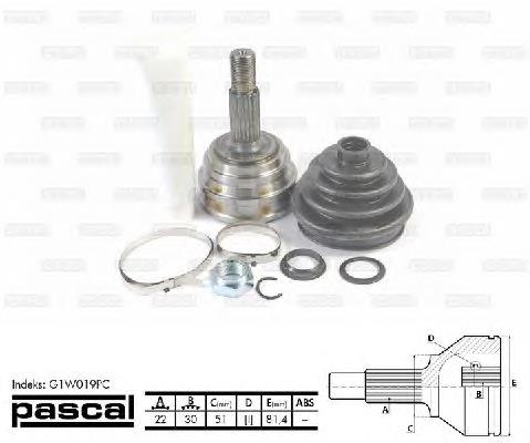 Граната колісна Pascal G1W019PC ціна, від 22.21 USD