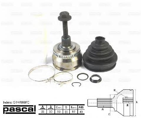 Граната колісна Pascal G1W008PC ціна, від 29.86 USD