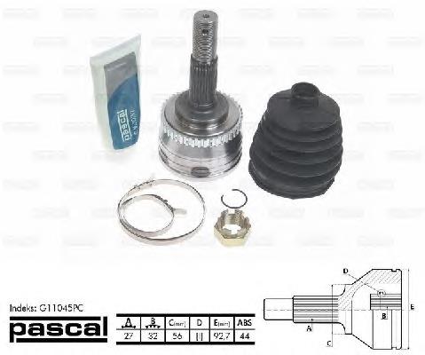 Купити G11045PC Pascal Шарнір приводу зовнішній