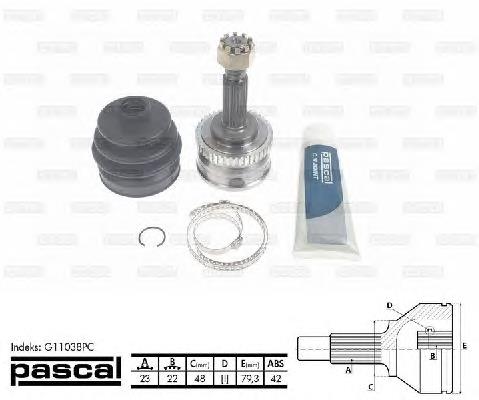 ШРУС зовнішній передній G11038PC Pascal