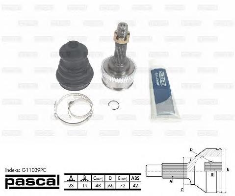 Купити G11039PC Pascal Шарнір приводу зовнішній
