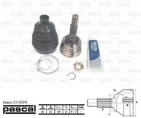 Купити G11035PC Pascal Шарнір приводу зовнішній