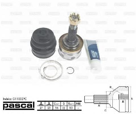 ШРУС зовнішній передній G11032PC Pascal