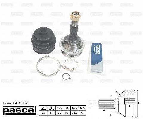 Купити G10018PC Pascal Шарнір приводу зовнішній