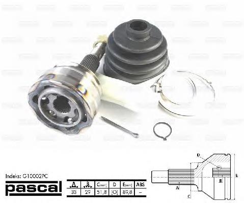 Купити G10002PC Pascal Шарнір приводу зовнішній