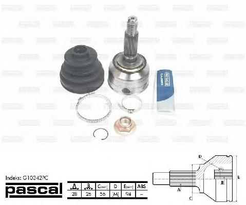 ШРУС зовнішній Pascal G10342PC