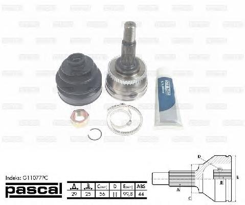 ШРУС зовнішній передній G11077PC Pascal