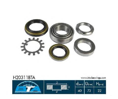 Підшипник задньої ступиці H20311BTA BTA
