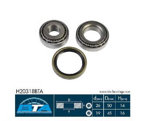 Підшипник маточини задньої BTA H20318BTA ціна, від 8.46 USD