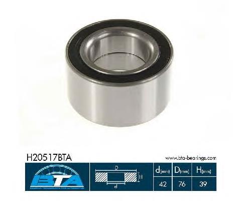 Підшипник маточини задньої BTA H20517BTA ціна, від 20.19 USD