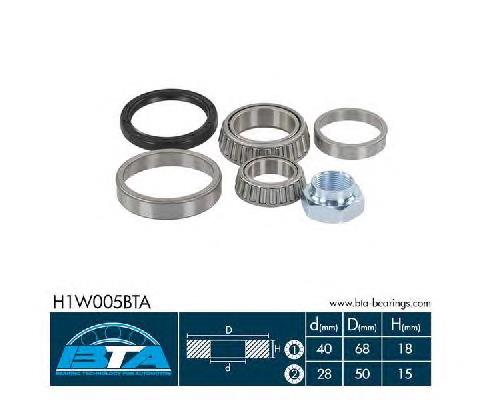 Комплект підшипник маточини передньої BTA H1W005BTA ціна, від 11.59 USD