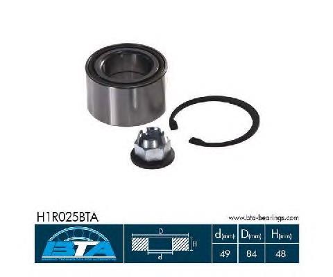 Комплект підшипник маточини передньої BTA H1R025BTA ціна, від 24.69 USD
