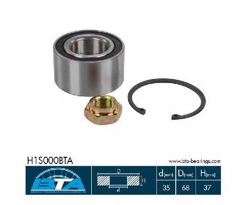 Комплект підшипник маточини передньої BTA H1S000BTA ціна, від 11.00 USD