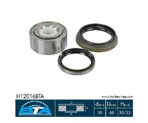 Комплект підшипник маточини передньої BTA H12016BTA ціна, від 16.59 USD