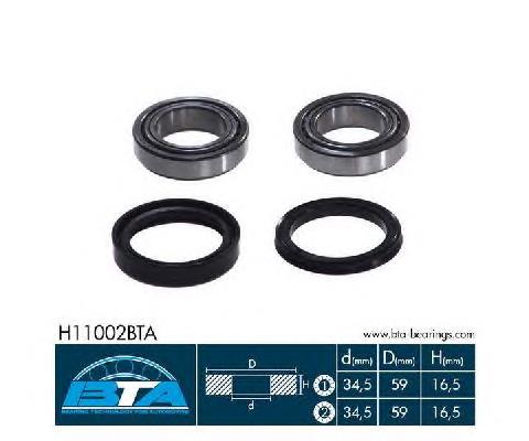 Комплект підшипник маточини передньої BTA H11002BTA ціна, від 15.20 USD