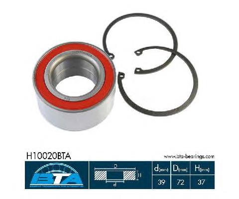 Комплект підшипник маточини передньої BTA H10020BTA ціна, від 11.98 USD