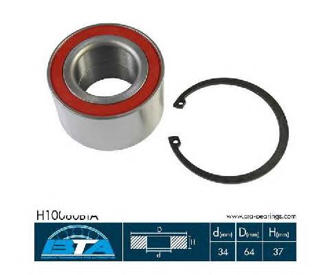 Комплект підшипник маточини передньої BTA H10080BTA ціна, від 13.24 USD