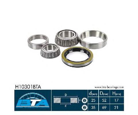 Комплект підшипник маточини передньої BTA H10301BTA ціна, від 21.62 USD