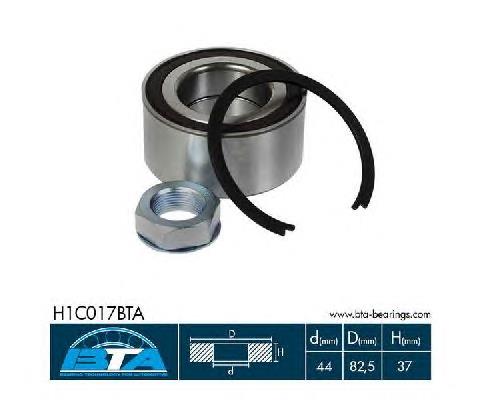 Комплект підшипник маточини передньої BTA H1C017BTA ціна, від 24.25 USD