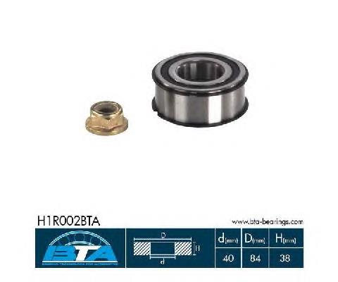 Комплект підшипник маточини передньої BTA H1R002BTA ціна, від 16.00 USD