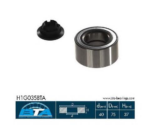 Комплект підшипник маточини передньої BTA H1G035BTA ціна, від 15.75 USD