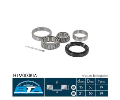Комплект підшипник маточини передньої BTA H1M000BTA ціна, від 14.06 USD
