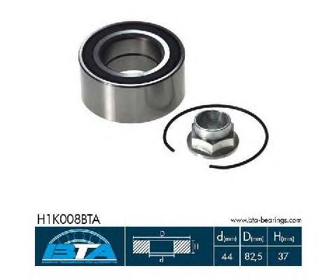 Підшипник маточини передньої/задньої BTA H1K008BTA ціна, від 30.54 USD
