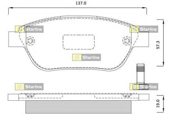 Колодки гальмівні передні, дискові BDS248 Starline