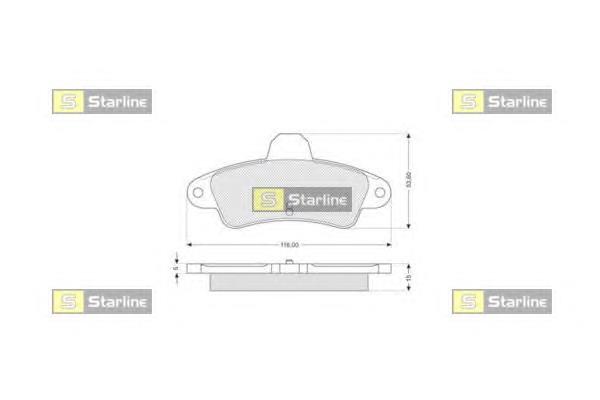 Задні гальмівні колодки BDS111 Starline