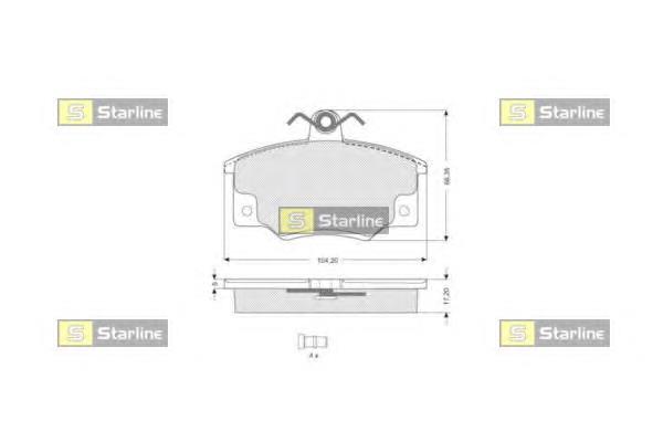 BDS029 Starline колодки гальмівні передні, дискові