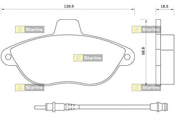 Передні тормозні колодки BDS082 Starline