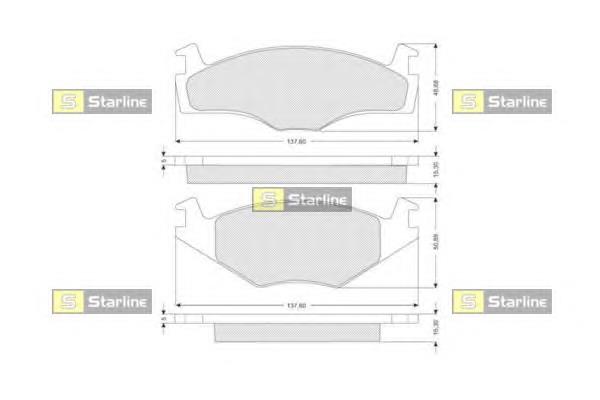 Колодки гальмівні передні, дискові BDS067 Starline