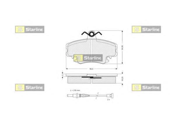 Гальмівні колодки Starline BDS025 ціна, від 16.21 USD