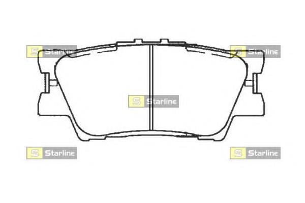 Колодки гальмові задні, дискові BDS473 Starline