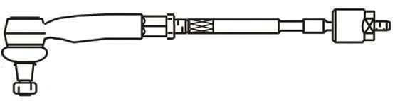 Тяга рульова в зборі, права T584 Frap