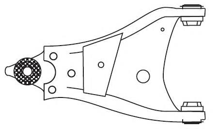 Важіль передньої підвіски нижній, правий 4430 Frap