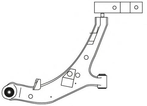 Важіль передньої підвіски нижній, правий 2672 Frap