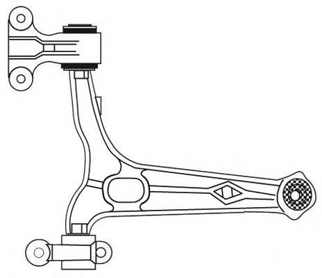 Важіль передньої підвіски нижній, правий 3776 Frap