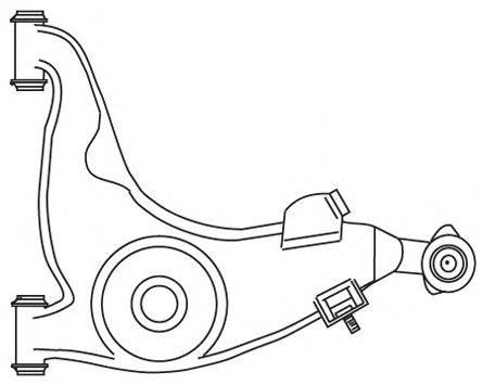 Важіль передньої підвіски нижній, лівий 1740 Frap