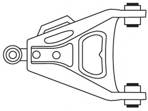 Важіль передньої підвіски нижній, правий 1539 Frap