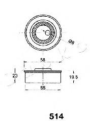 Ролик натягувача балансировочного ременя 45514 Japko