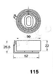Ролик натягувача ременя ГРМ 45115 Japko