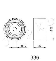 Ролик ременя ГРМ, паразитний 45336 Japko