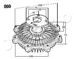 Вискомуфта вентилятора 36500 Japko