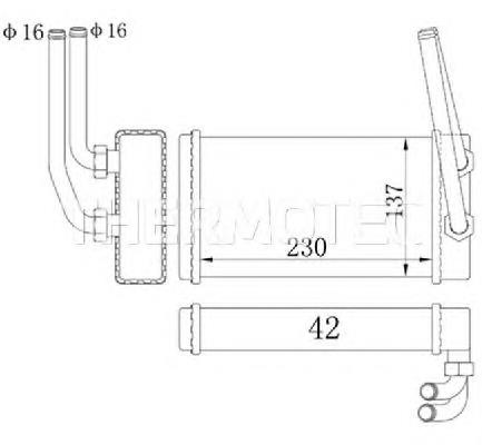 Радіатор пічки (обігрівача) D6G009TT Thermotec