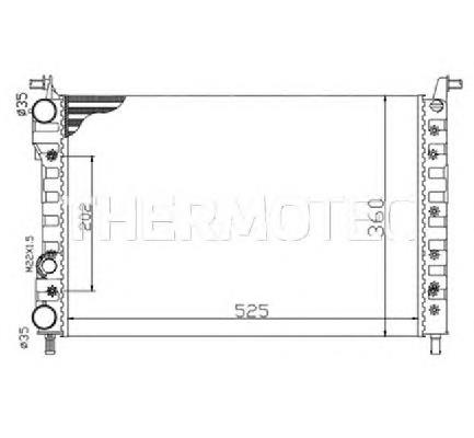 D7F024TT Thermotec Радіатор охолодження двигуна