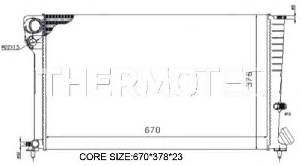 D7P016TT Thermotec Радіатор охолодження двигуна