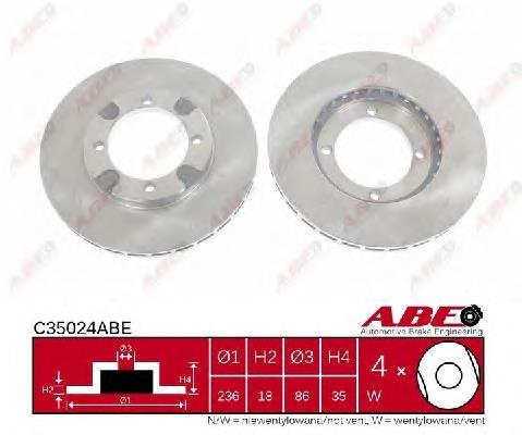 Диск гальмівний передній ABE C35024ABE