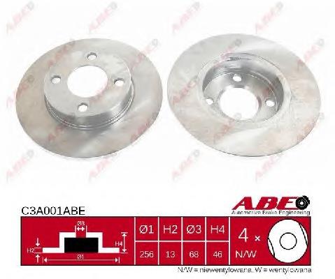 Гальмівні диски передні C3A001ABE ABE