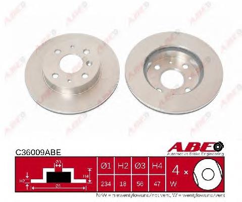 Диск гальмівний передній ABE C36009ABE